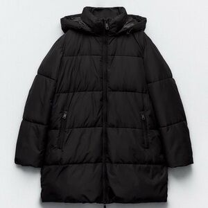 ZARA WATER AND WIND PROTECTION LONGLINE HOODED ANORAK
